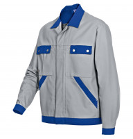 Comfort work jacket light grey/royal blue 1454-720-51