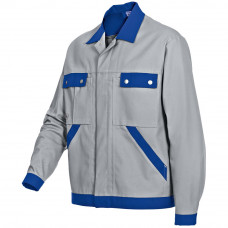 Comfort work jacket light grey/royal blue 1454-720-51