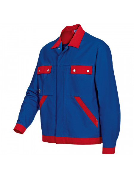 BP® Komfort Work Jacket 1454-720-13 — 305 gsm, Royal Blue/Red