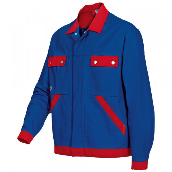 BP® Komfort Work Jacket 1454-720-13 — 305 gsm, Royal Blue/Red