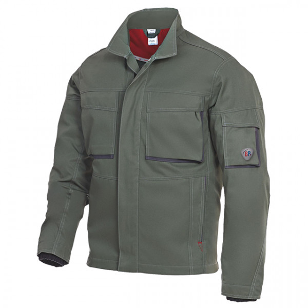 BP® Komfort Work Jacket 1795-720-70 with Stretch Panels — Olive/Anthracite