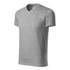 Heavy V-neck - dark gray melange
