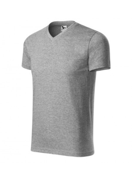 Heavy V-neck - dark gray melange
