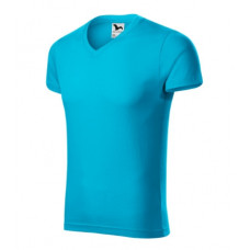 Slim Fit V-neck - blue atoll