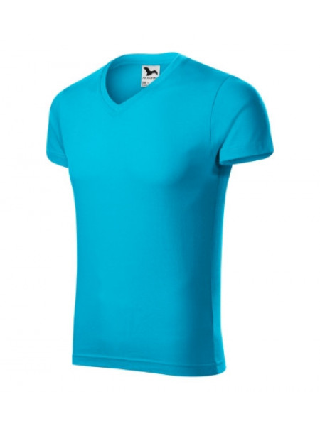 Slim Fit V-neck - blue atoll
