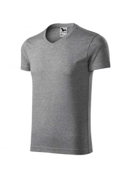 Slim Fit V-neck - dark gray melange