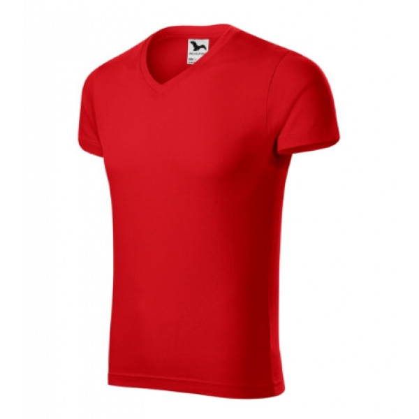 Slim Fit V-neck - red