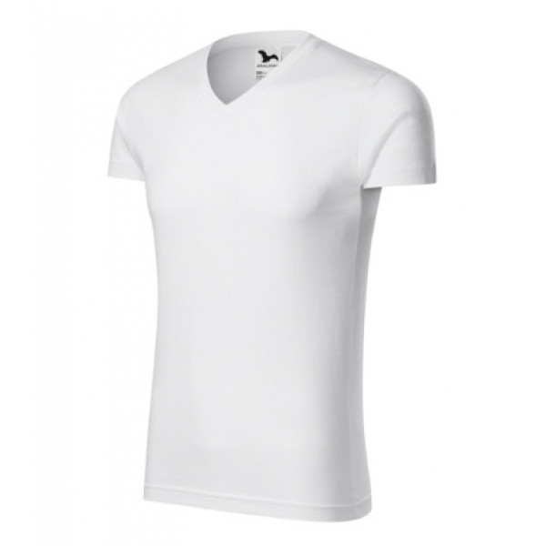 Slim Fit V-neck - white