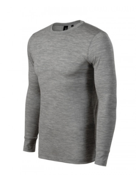 Merino Rise LS - dark gray melange