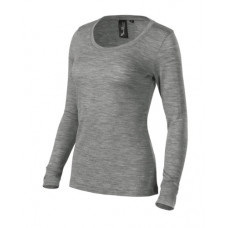 Merino Rise LS - dark gray melange