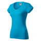 Fit V-neck - blue atoll