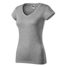 Fit V-neck - dark gray melange