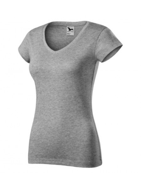 Fit V-neck - dark gray melange