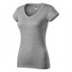 Fit V-neck - dark gray melange