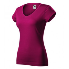 Fit V-neck - fuchsia red