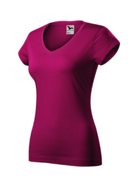 Fit V-neck - fuchsia red