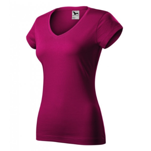 Fit V-neck - fuchsia red