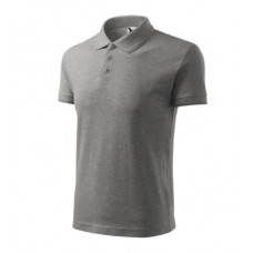 Pique Polo - dark gray melange
