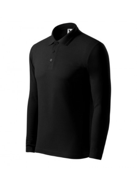 Pique Polo LS - black