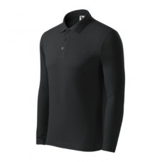 Pique Polo LS - ebony gray