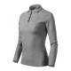 Pique Polo LS - dark gray melange