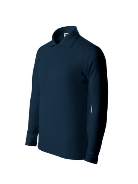 Pique Polo LS - navy blue