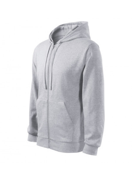 Trendy Zipper - hellgrau melliert