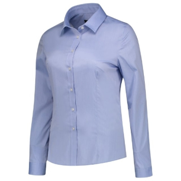 Fitted Stretch Blouse - blue