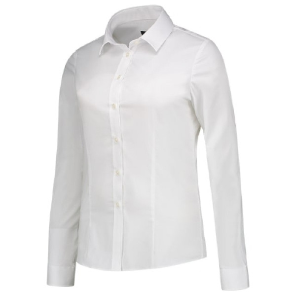 Fitted Stretch Blouse - white