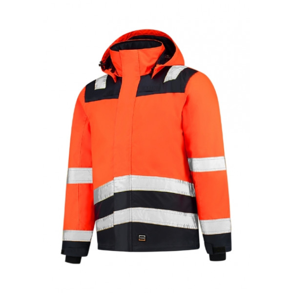 Midi Parka High Vis Bicolor - fluorescent orange