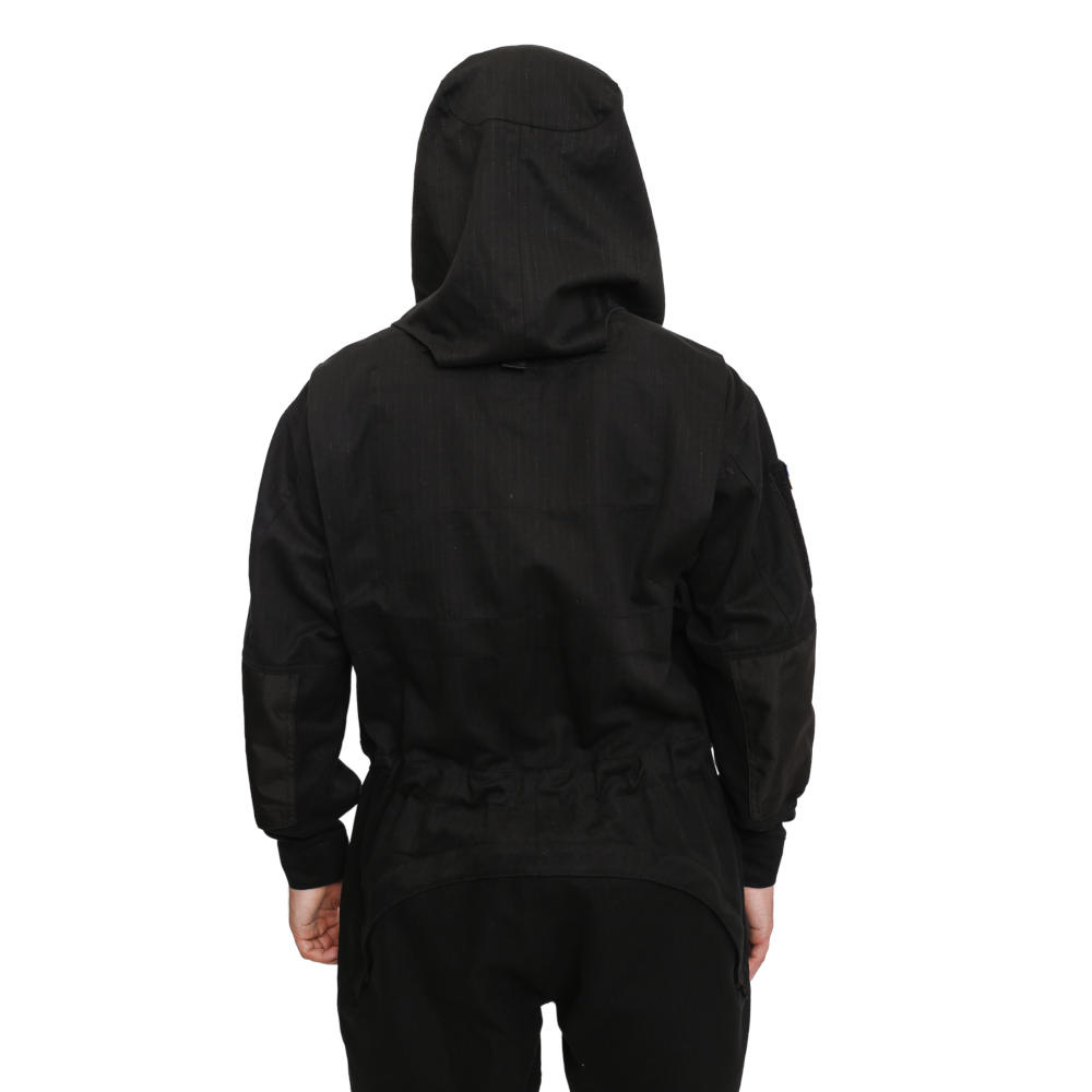 Coveralls 016-1 — back detail — hood up