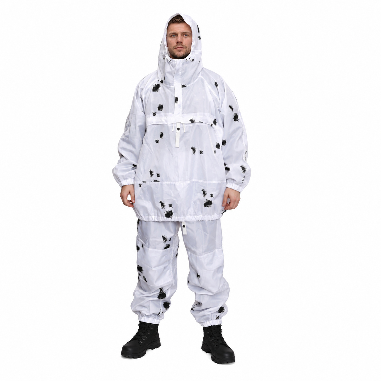 Camouflage Suits 015-1 — front — hood up
