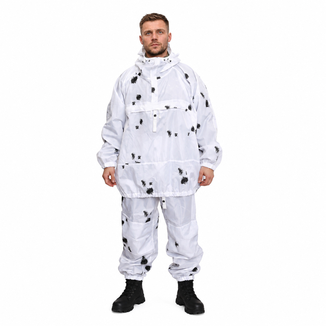 Camouflage Suits 015-1 — front — hood down